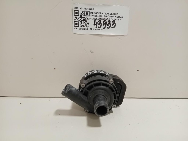 Pompa Acqua Supplementare A2118350028 Mercedes Classe GLE W166 2015