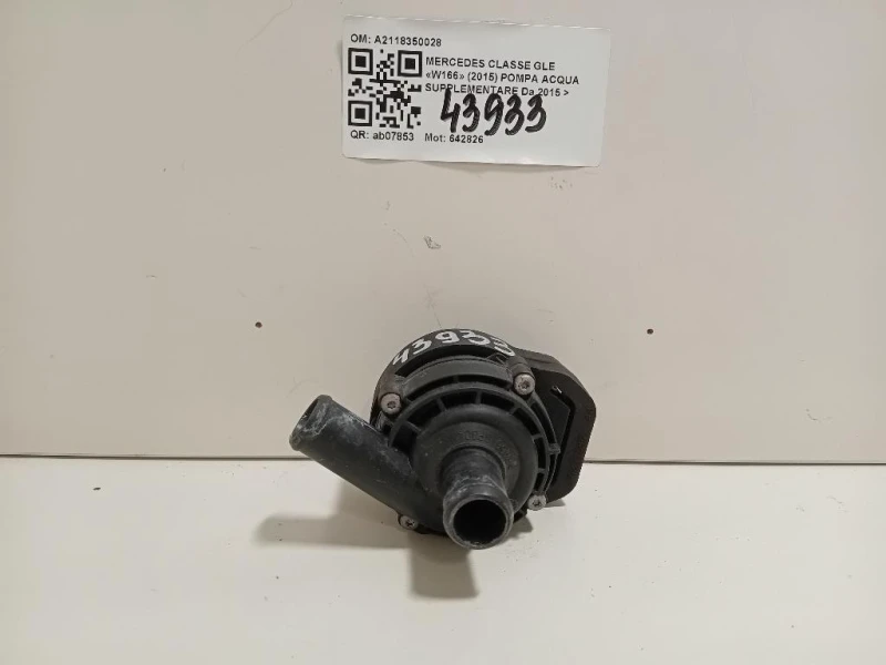 Pompa Acqua Supplementare A2118350028 Mercedes Classe GLE W166 2015