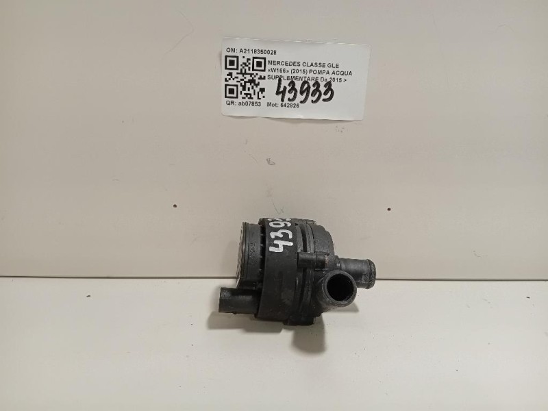 Pompa Acqua Supplementare A2118350028 Mercedes Classe GLE W166 2015