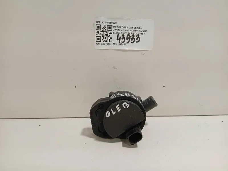Pompa Acqua Supplementare A2118350028 Mercedes Classe GLE W166 2015