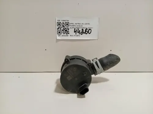 Pompa Acqua Supplementare 13592754 Opel Astra K 2019