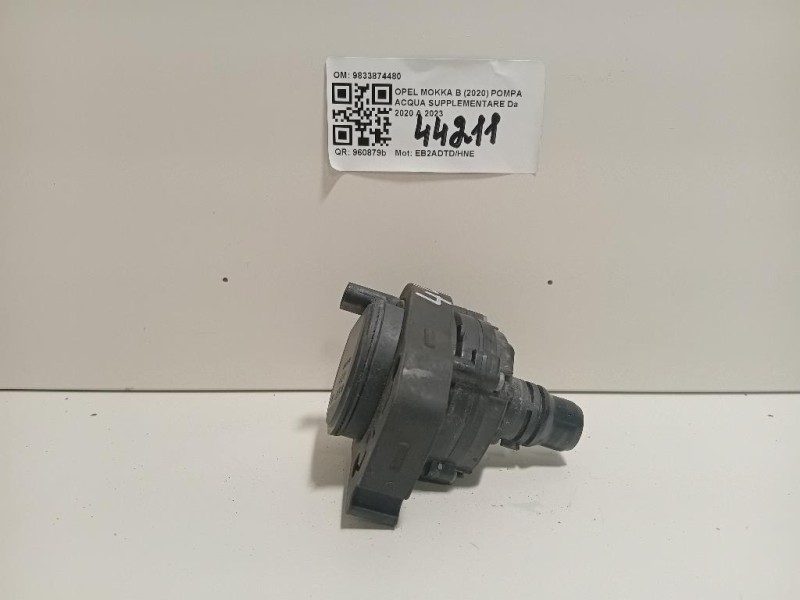 Pompa Acqua Supplementare 9833874480 Opel Mokka B 2020