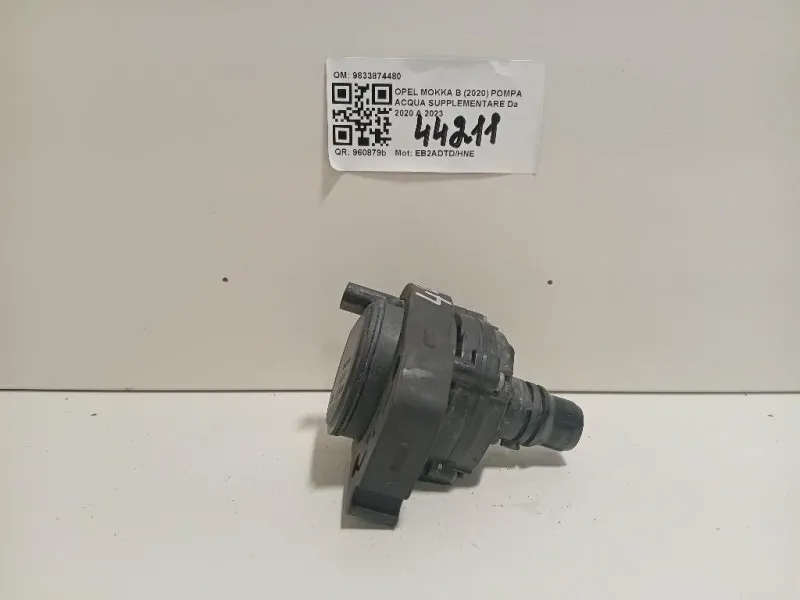 Pompa Acqua Supplementare 9833874480 Opel Mokka B 2020