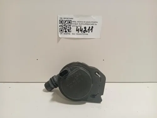 Pompa Acqua Supplementare 9833874480 Opel Mokka B 2020