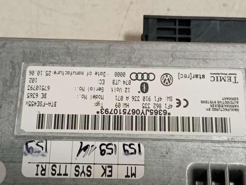 Modulo Bluetooth 4F1 862 335 Audi A6 4a5c8 Avant 2018