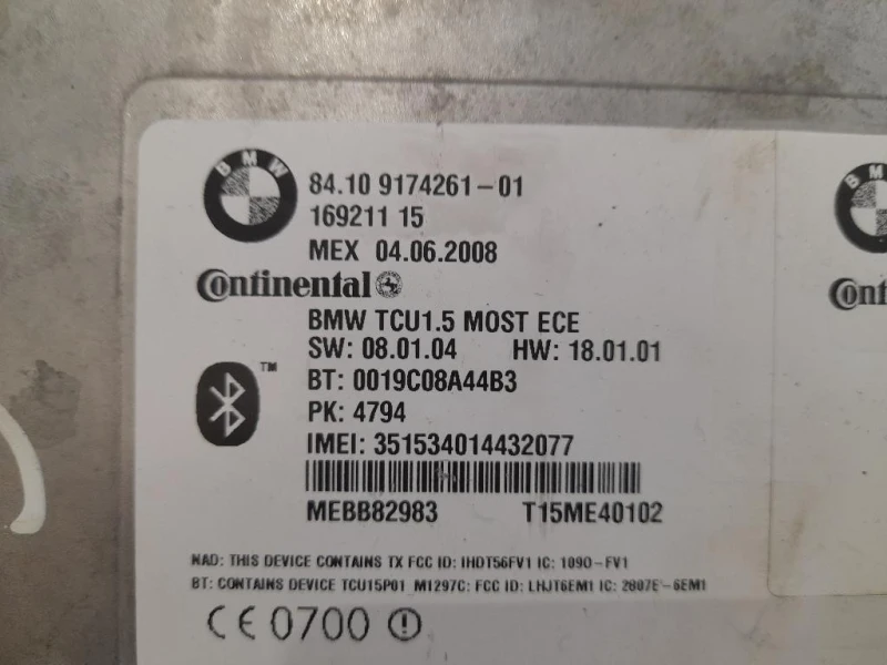 Modulo Bluetooth 84109174261 Bmw Serie 1 E87 Berlina 2005