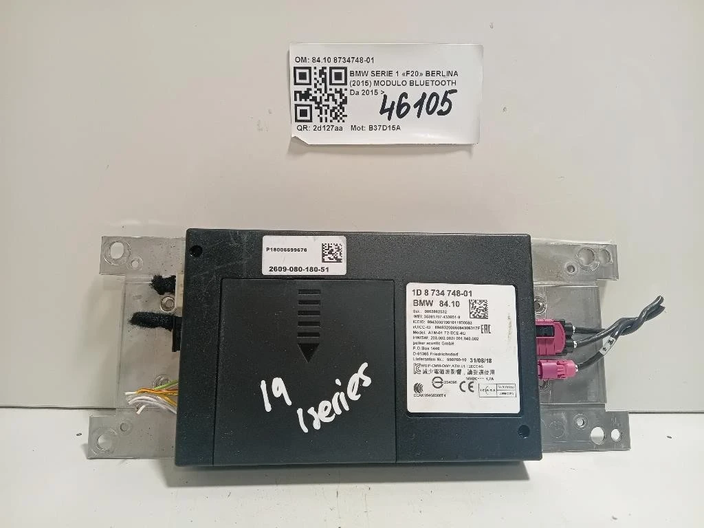 Modulo Bluetooth 8410 8734748-01 Bmw Serie 1 F20 Berlina 2015