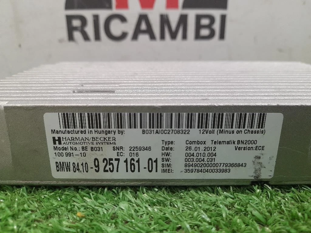 Modulo Bluetooth 9257161 Bmw Serie 3 E93 Cabrio 2007