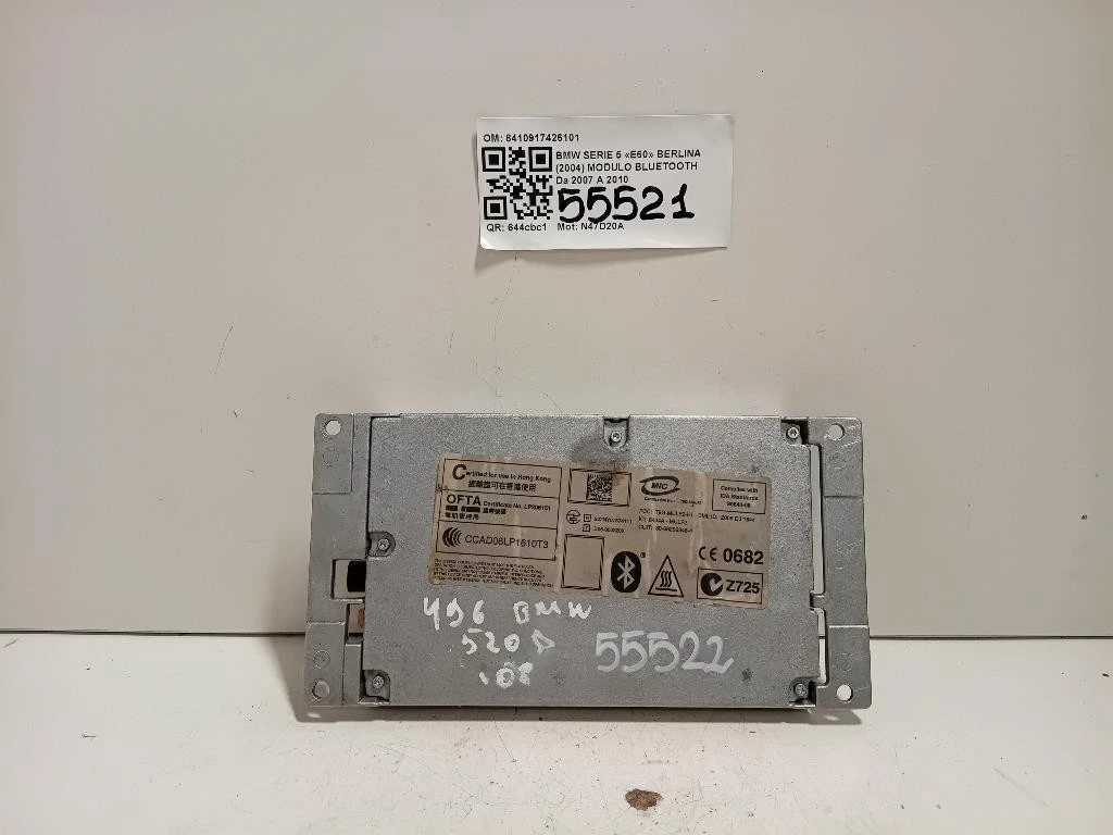 Modulo Bluetooth 8410917426101 Bmw Serie 5 E60 Berlina 2004
