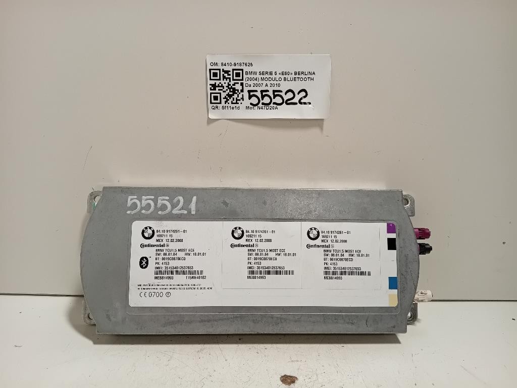 Modulo Bluetooth 8410-9187625 Bmw Serie 5 E60 Berlina 2004