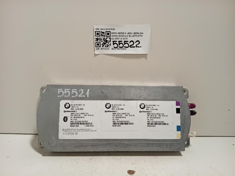 Modulo Bluetooth 8410-9187625 Bmw Serie 5 E60 Berlina 2004