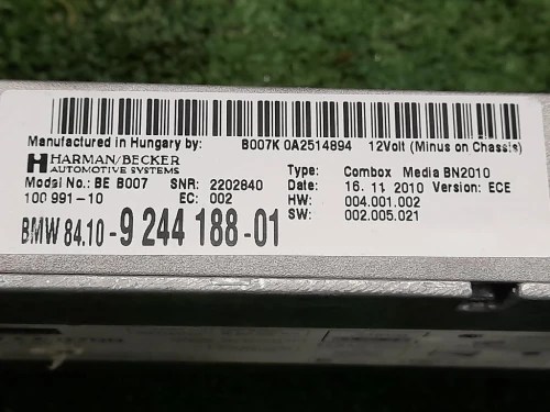 Modulo Bluetooth 924418801 Bmw Serie 5 F10 Berlina 2010