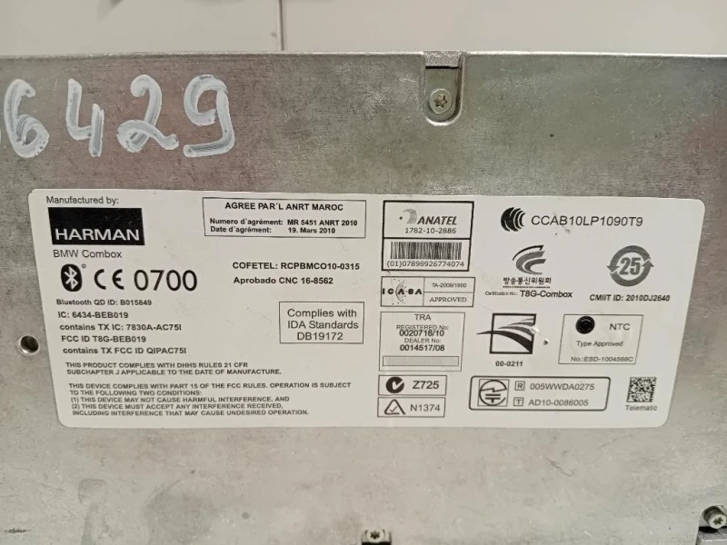 Modulo Bluetooth 9 257 151-01 Bmw Serie 5 F10 Berlina 2010