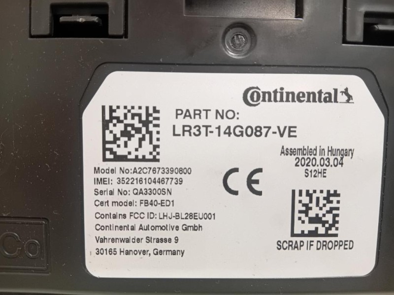 Modulo Bluetooth LR3T-14G087-VE Ford Fiesta VII 2021