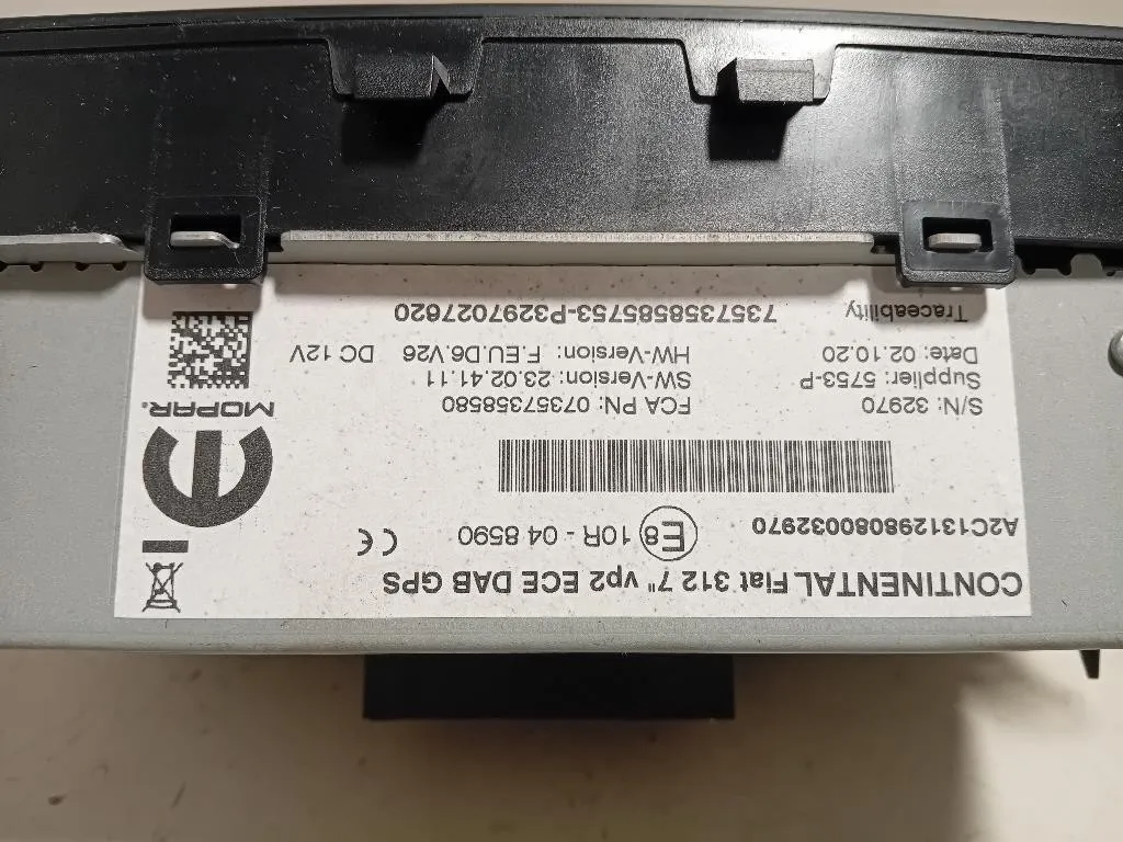 Display Multimediale 07357358580 Fiat 500 II 2015