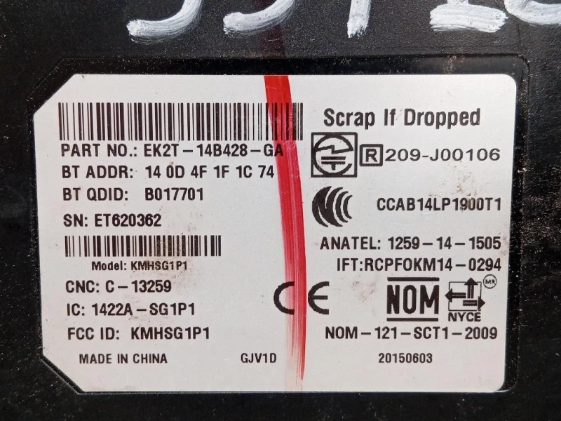 Modulo Bluetooth EK2T-14B428-GA Ford Transit Connect II 2014