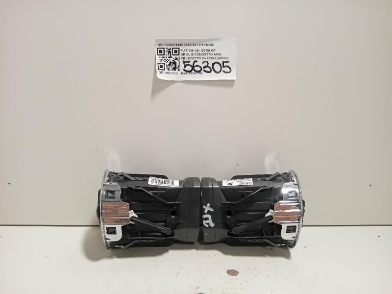 KIT Griglie Condotto ARIA Cruscotto 735627419735627431 Fiat 500 II 2015