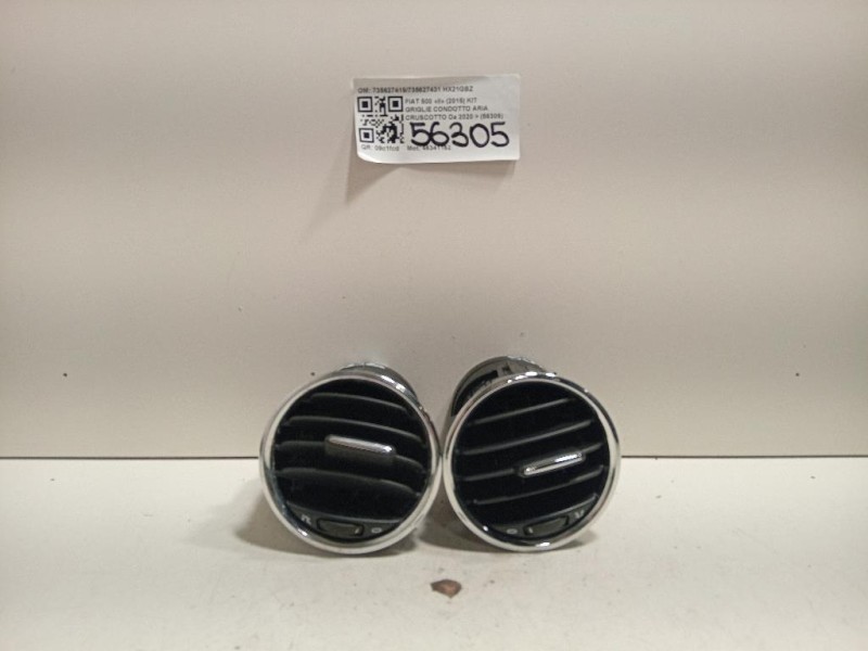 KIT Griglie Condotto ARIA Cruscotto 735627419735627431 Fiat 500 II 2015