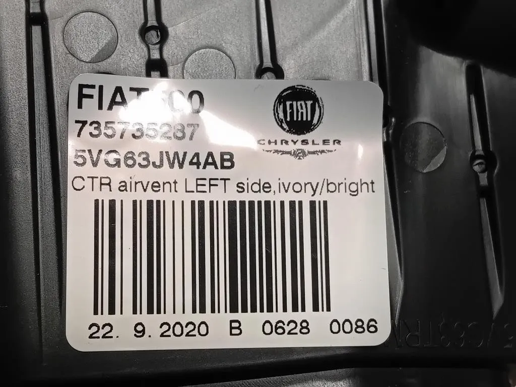 KIT Griglie Condotto ARIA Cruscotto Centrale 735735284735735287 Fiat 500 II 2015