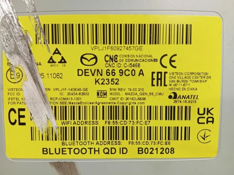 Modulo Bluetooth 2644046 Mazda CX5 I 2015