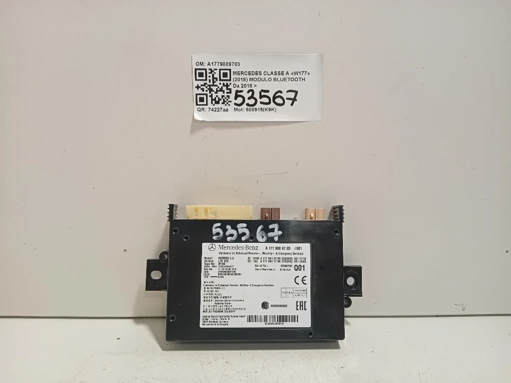 Modulo Bluetooth A1779009703 Mercedes Classe A W177 2018