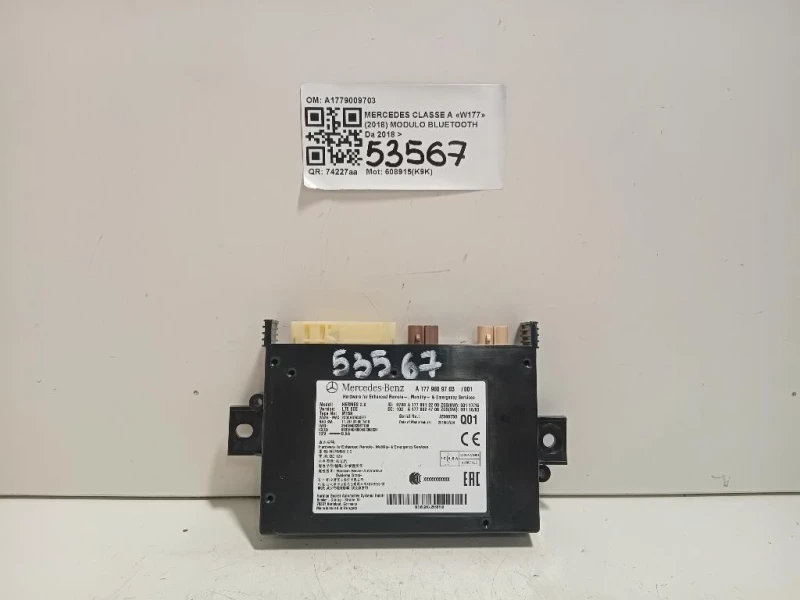 Modulo Bluetooth A1779009703 Mercedes Classe A W177 2018