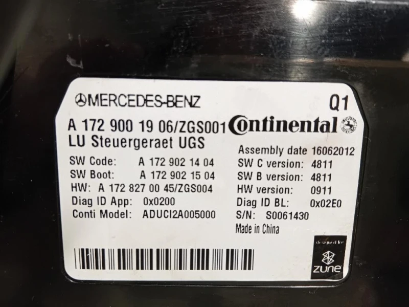 Modulo Bluetooth A1729001906 Mercedes Classe C W204 2011