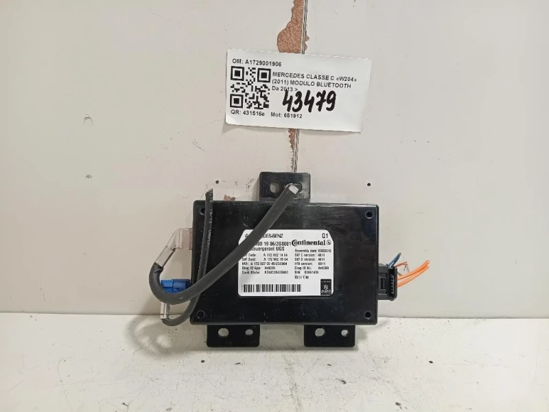 Modulo Bluetooth A1729001906 Mercedes Classe C W204 2011