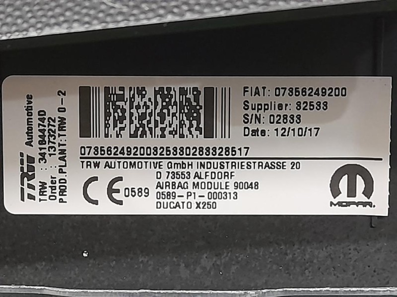 Air-bag Passeggero PB70071030 Citroen Jumper III 2014