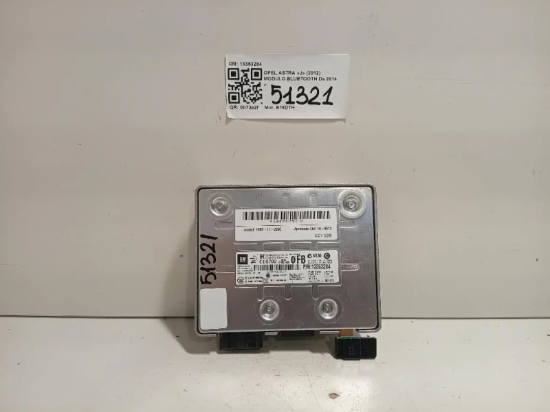 Modulo Bluetooth 13353284 Opel Astra J 2012