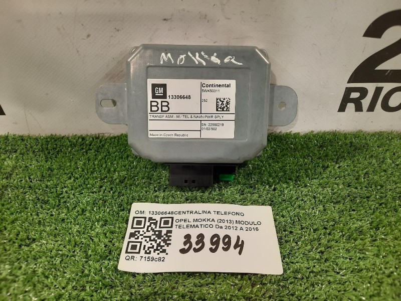 Modulo Bluetooth 13306648 CENTRALINA TELEFONO Opel Mokka 2013