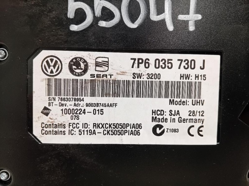 Modulo Bluetooth 7P6035730J Volkswagen Touran III 2010