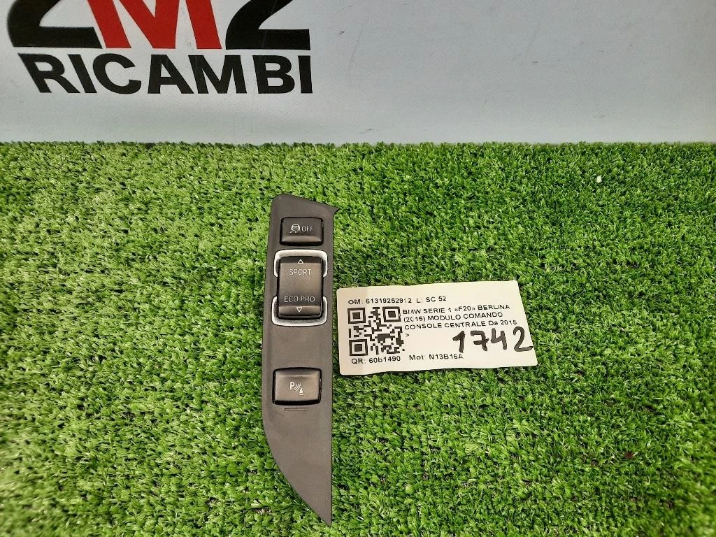 Modulo Comando Console Centrale 61319252912 Bmw Serie 1 F20 Berlina 2015