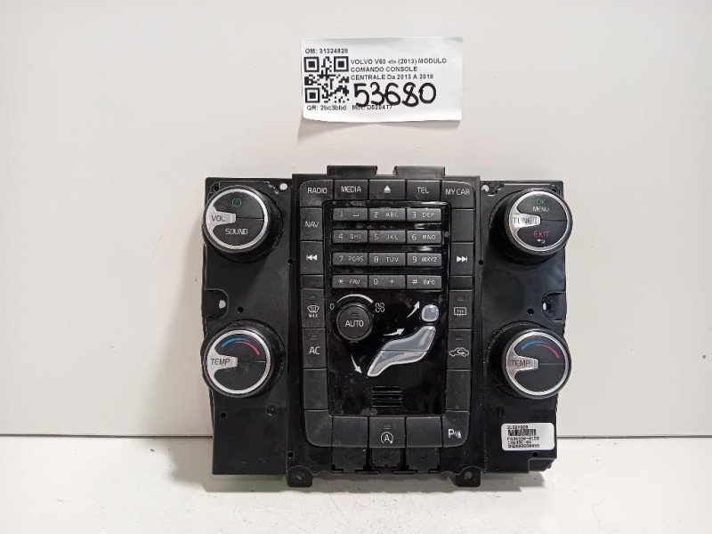 Modulo Comando Console Centrale 31324828 Volvo V60 I 2013