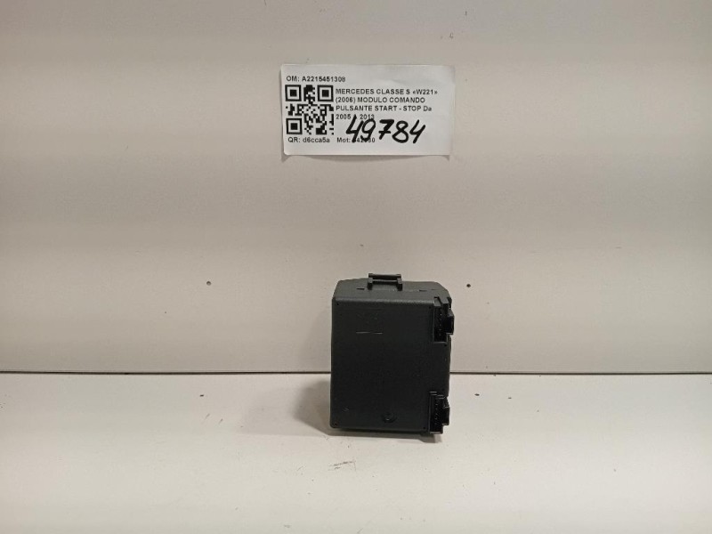 Modulo Comando Pulsante Start - STOP A2215451308 Mercedes Classe S W221 2006