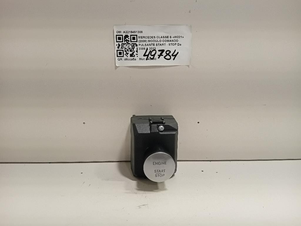 Modulo Comando Pulsante Start - STOP A2215451308 Mercedes Classe S W221 2006