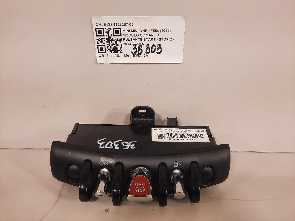 Modulo Comando Pulsante Start - STOP 6131 9328287-05 Mini MINI ONE F55 2014