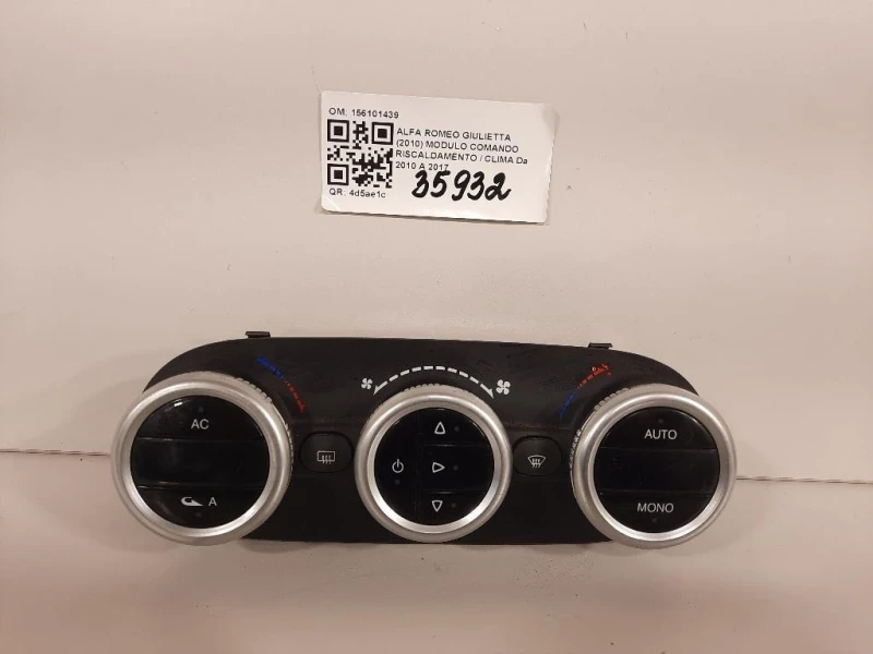 Modulo Comando Riscaldamento Clima 156101439 Alfa Romeo Giulietta 2010