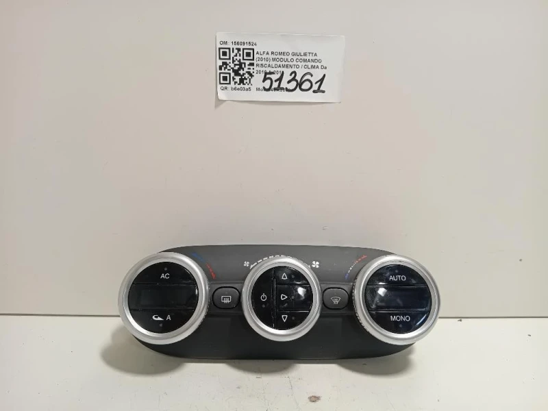 Modulo Comando Riscaldamento Clima 156091524 Alfa Romeo Giulietta 2010