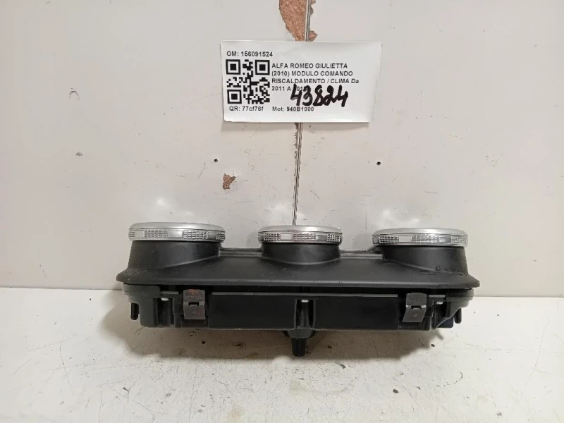 Modulo Comando Riscaldamento Clima 156091524 Alfa Romeo Giulietta 2010