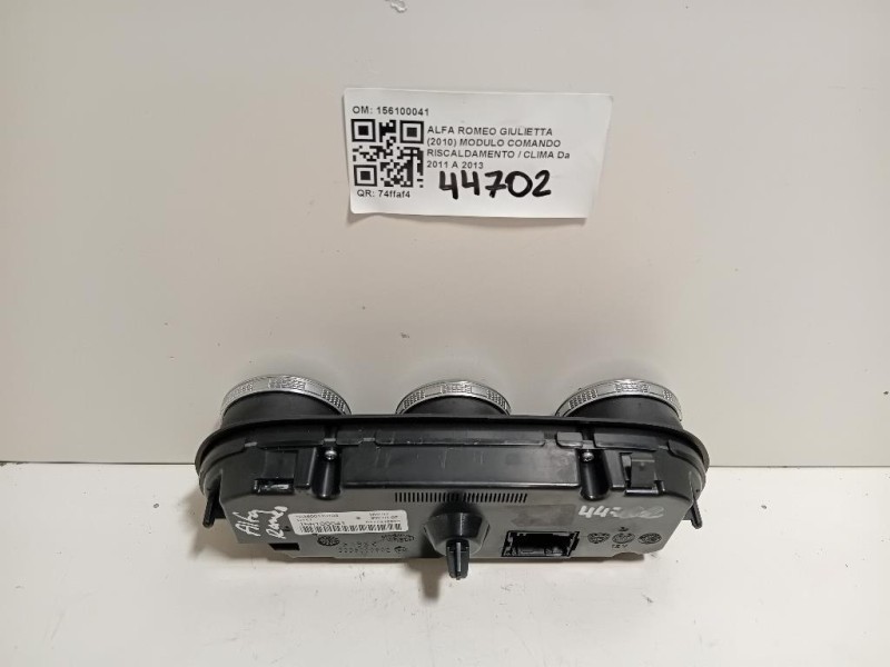 Modulo Comando Riscaldamento Clima 156100041 Alfa Romeo Giulietta 2010