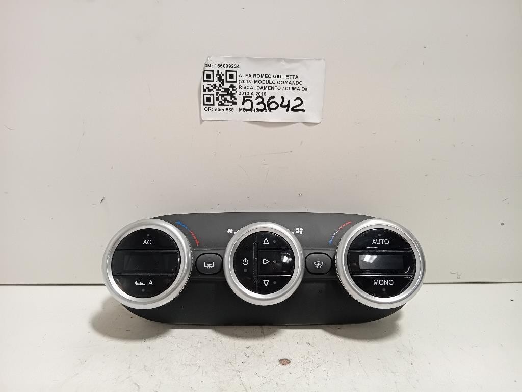Modulo Comando Riscaldamento Clima 156099234 Alfa Romeo Giulietta 2013