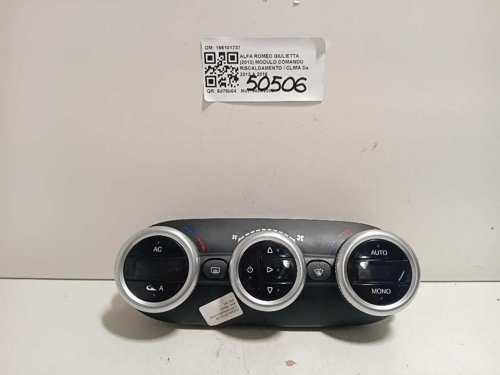 Modulo Comando Riscaldamento Clima 156101737 Alfa Romeo Giulietta 2013