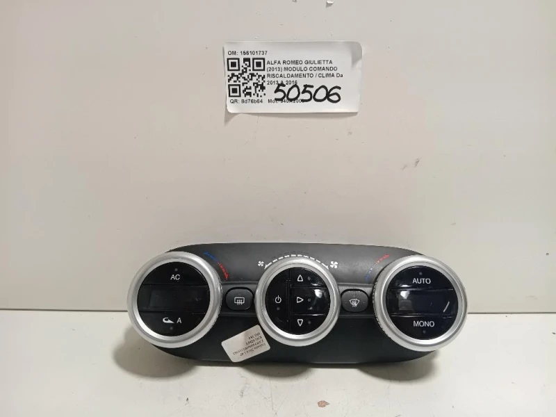 Modulo Comando Riscaldamento Clima 156101737 Alfa Romeo Giulietta 2013