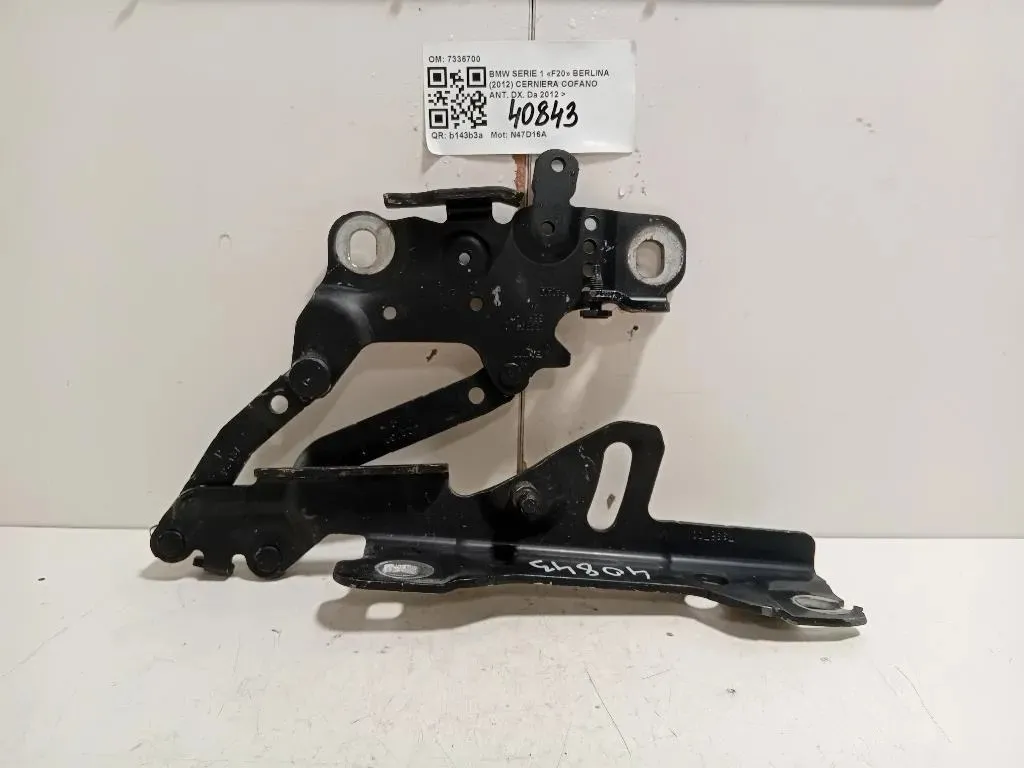 Cerniera Cofano ANT DX 7336700 Bmw Serie 1 F20 Berlina 2012