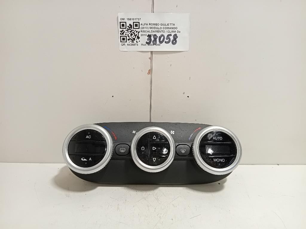 Modulo Comando Riscaldamento Clima 156101737 Alfa Romeo Giulietta 2013