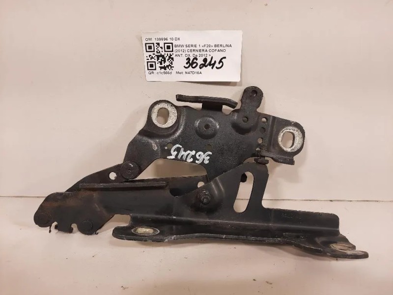Cerniera Cofano ANT DX 139896 10 DX Bmw Serie 1 F20 Berlina 2012