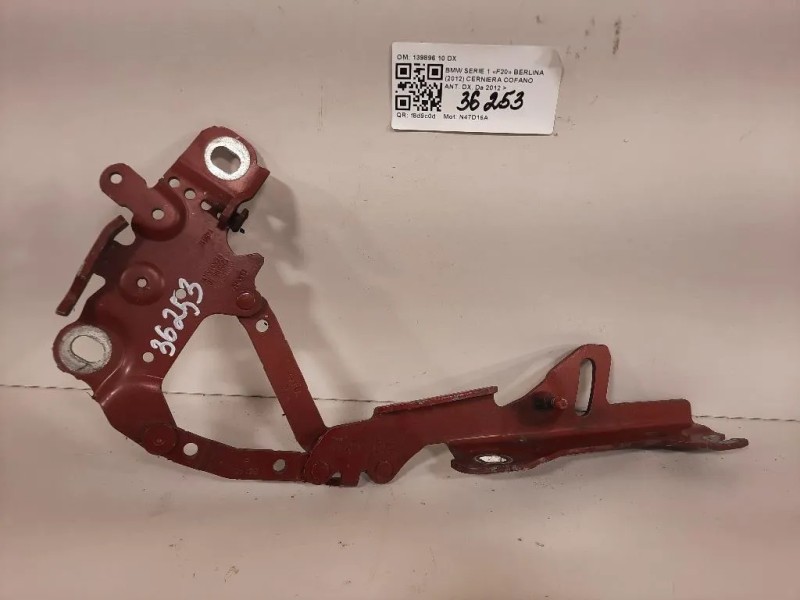 Cerniera Cofano ANT DX 139896 10 DX Bmw Serie 1 F20 Berlina 2012