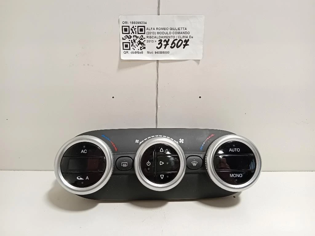 Modulo Comando Riscaldamento Clima 156099234 Alfa Romeo Giulietta 2013