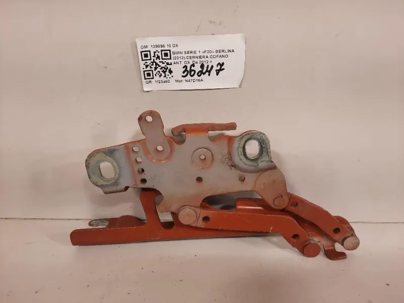 Cerniera Cofano ANT DX 139896 10 DX Bmw Serie 1 F20 Berlina 2012